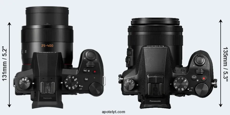 Compare FZ1000 II versus FZ2500 top