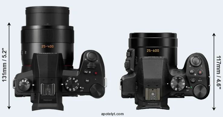 Compare FZ1000 II versus FZ330 top