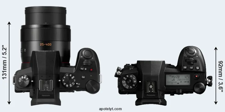 Compare FZ1000 II versus G9 top