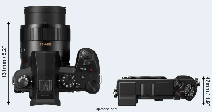 Compare FZ1000 II versus GX9 top