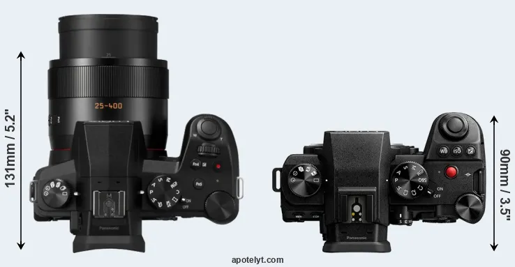 Compare FZ1000 II versus S5 II top