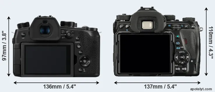 Comparison FZ1000 II or K-1 rear