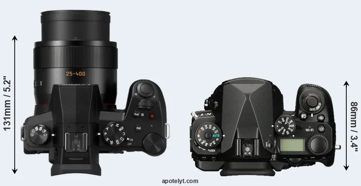 Compare FZ1000 II versus K-1 top
