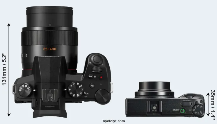 Compare FZ1000 II versus GR IIIx top