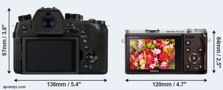 Comparison FZ1000 II or NX500 rear