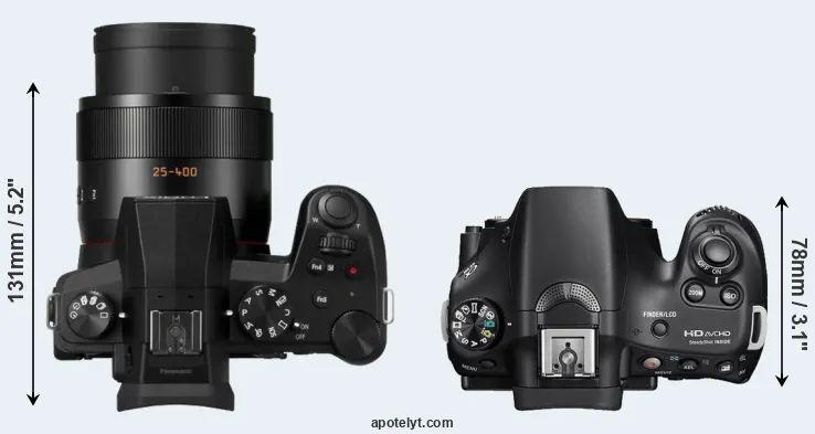 Compare FZ1000 II versus A58 top