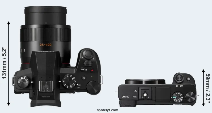 Compare FZ1000 II versus A6100 top