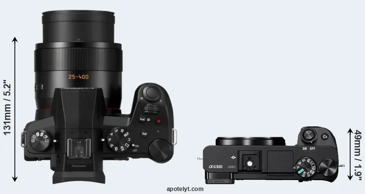 Compare FZ1000 II versus A6300 top