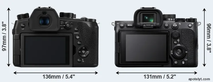 Comparison FZ1000 II or A7 IV rear