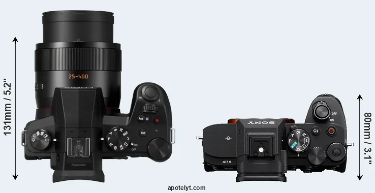 Compare FZ1000 II versus A7 IV top