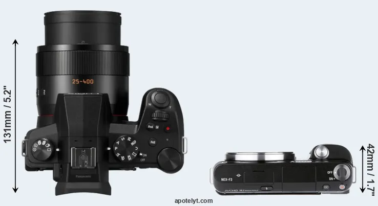 Compare FZ1000 II versus NEX-F3 top