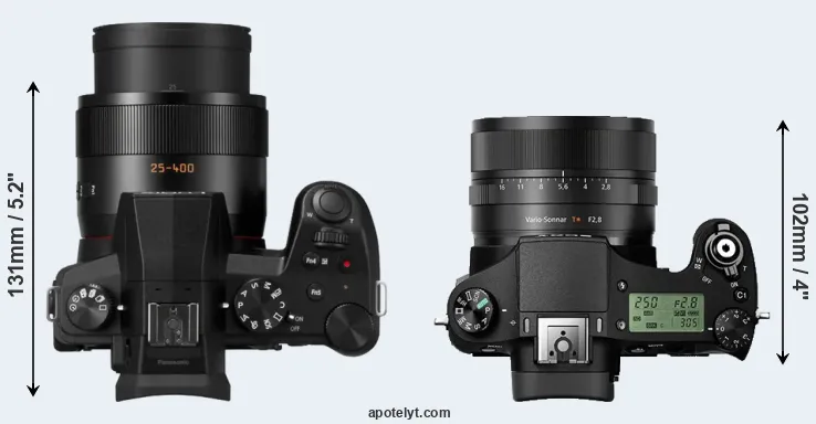 Compare FZ1000 II versus RX10 II top
