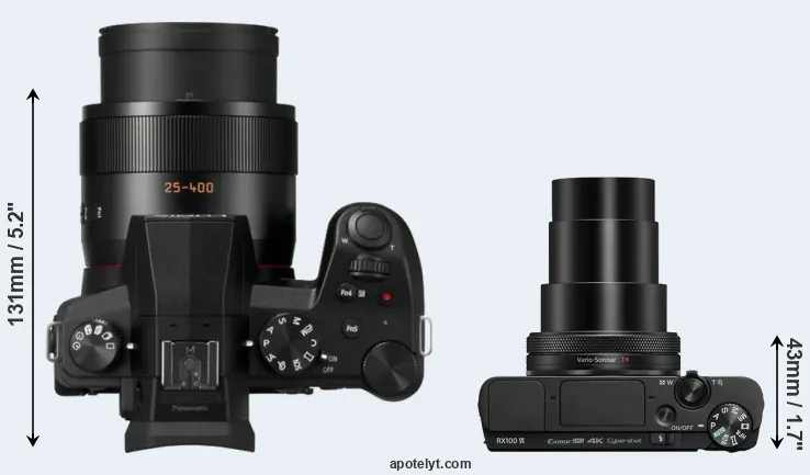 Compare FZ1000 II versus RX100 VI top