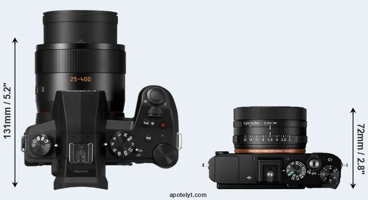 Compare FZ1000 II versus RX1R II top