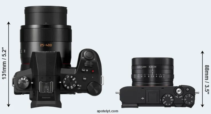 Compare FZ1000 II versus RX1R III top