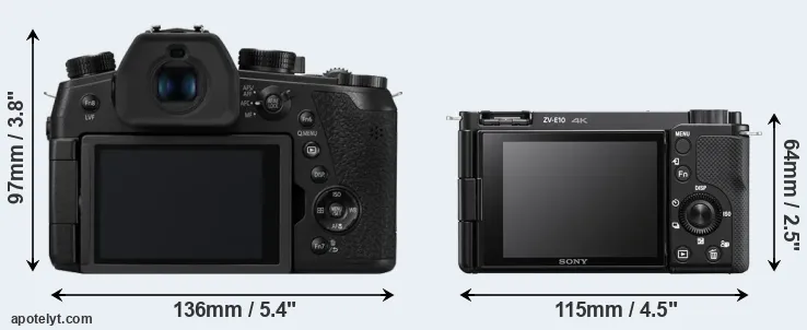 Comparison FZ1000 II or ZV-E10 rear