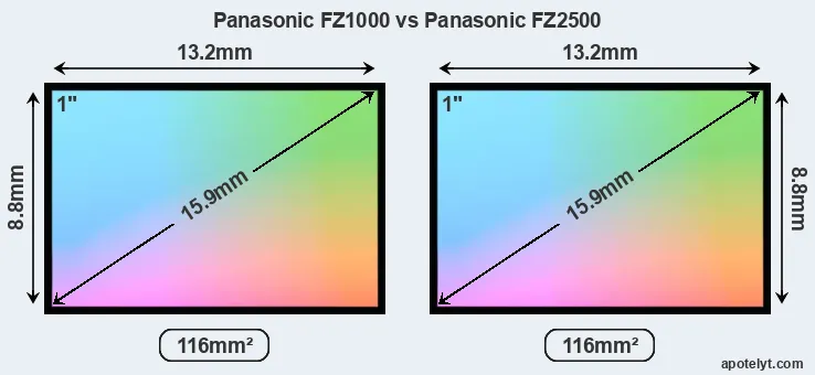 Panasonic FZ1000 and Panasonic FZ2500 sensor measures
