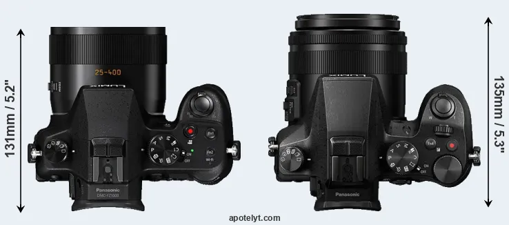 Compare FZ1000 versus FZ2500 top