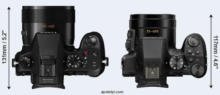 Compare FZ1000 versus FZ330 top