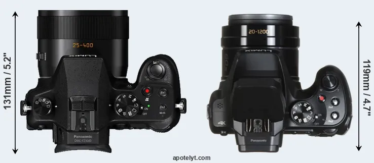 Compare FZ1000 versus FZ82 top