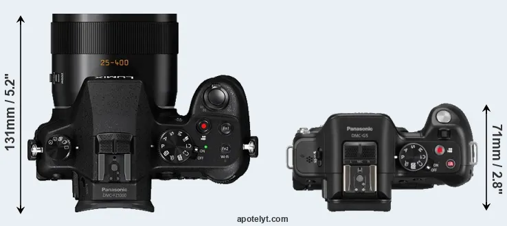 Compare FZ1000 versus G5 top