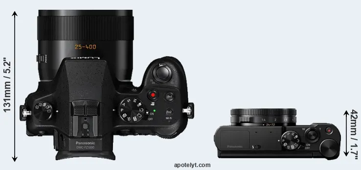 Compare FZ1000 versus LX10 top