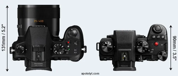 Compare FZ1000 versus S5 II top