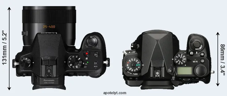 Compare FZ1000 versus K-1 top