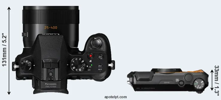 Compare FZ1000 versus WG-6 top