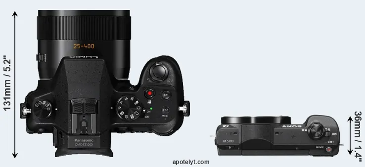 Compare FZ1000 versus A5100 top