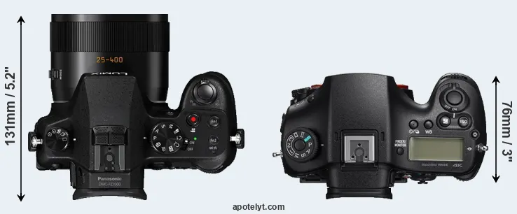 Compare FZ1000 versus A99 II top