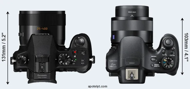 Compare FZ1000 versus HX400V top