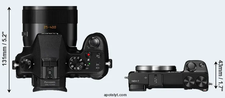 Compare FZ1000 versus NEX-7 top