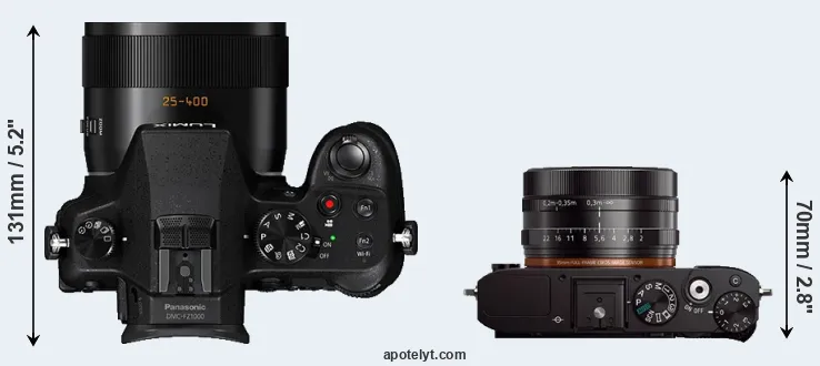Compare FZ1000 versus RX1 top