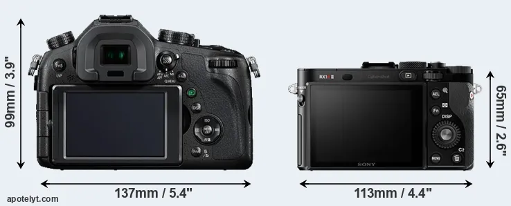 Comparison FZ1000 or RX1R II rear