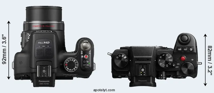 Compare FZ150 versus S5 top