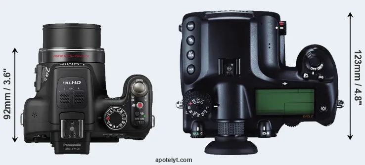 Compare FZ150 versus 645Z top
