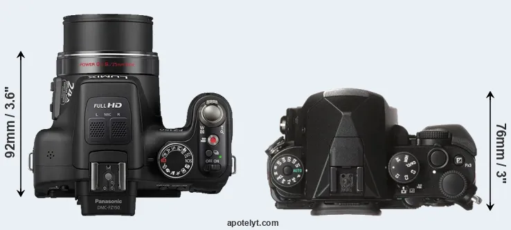 Compare FZ150 versus KP top