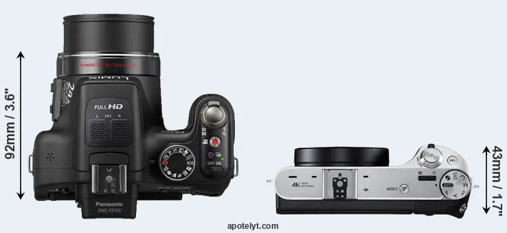 Compare FZ150 versus NX500 top