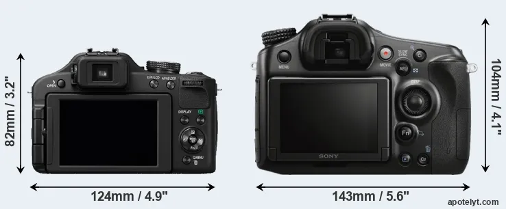 Comparison FZ150 or A68 rear