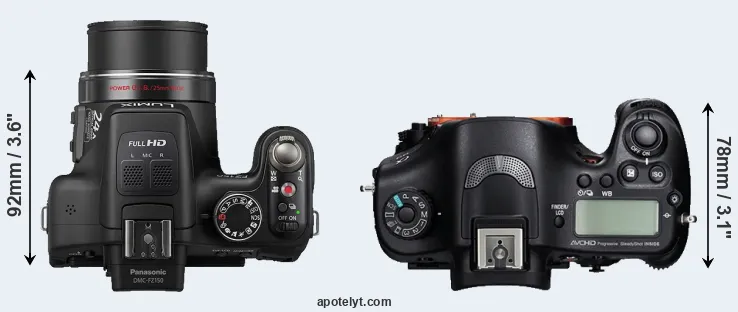Compare FZ150 versus A99 top