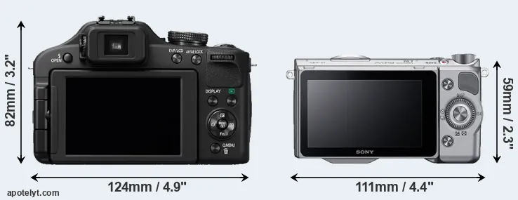 Comparison FZ150 or NEX-5T rear