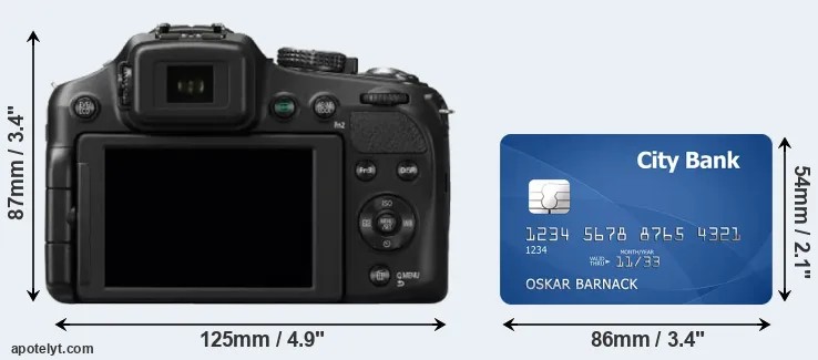 FZ200 and credit card rear side
