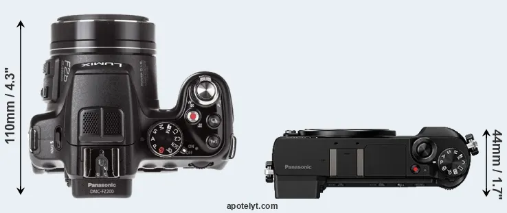 Compare FZ200 versus GX80 top