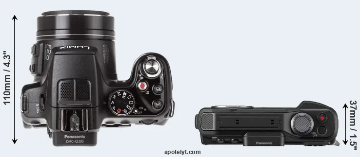 Compare FZ200 versus TS7 top