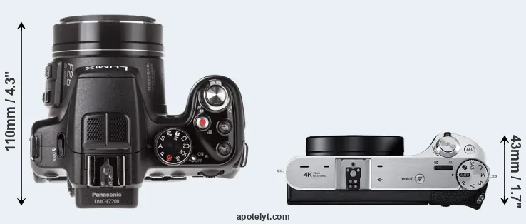 Compare FZ200 versus NX500 top
