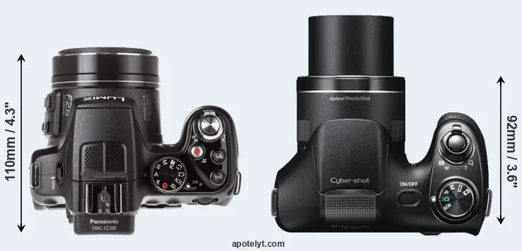 Compare FZ200 versus H300 top