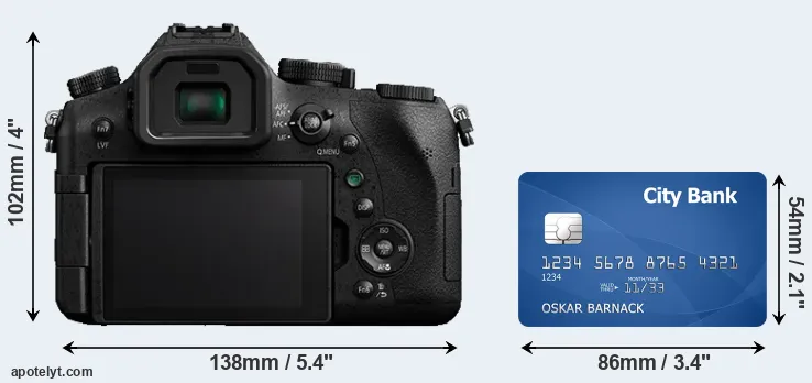 FZ2000 and credit card rear side