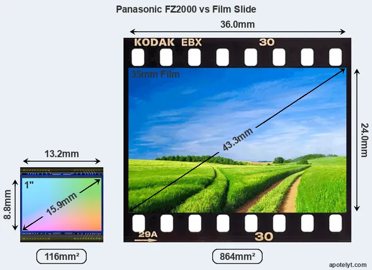 Panasonic FZ2000 sensor measures