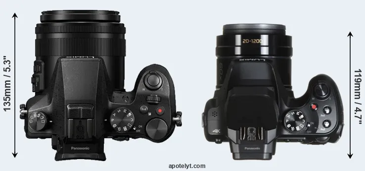 Compare FZ2000 versus FZ82 top
